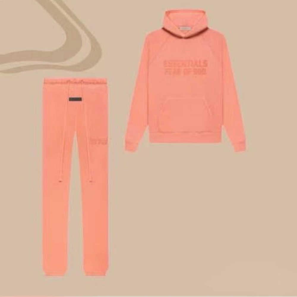 Essentials Fear of God Coral Hoodie and Sweatpants Set medium - Picture 3 of 3